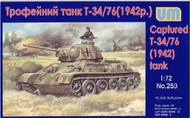  Unimodel  1/72 WWII T-34/76 Captured Tank 1942 (D)<!-- _Disc_ --> UNM253