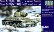  Unimodel  1/72 T-34/76 WWII Soviet Tank 1942 w/Cast Turret UNM325