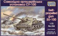 Unimodel  1/72 SU100 WWII Soviet Tank w/Self-Propelled Gun (D)<!-- _Disc_ --> UNM334