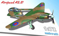  Unicraft Models  1/72 Airspeed AS.31 - Totally Weird British 1935 Fighter Project UNI72133
