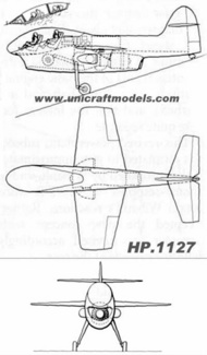  Unicraft Models  1/72 Hawker HS.P.1127 'HSH' One of the first Harrier projects UNI72137