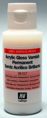  Vallejo Paints  NoScale 60ml Bottle Gloss Varnish VLJ26517