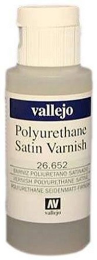  Vallejo Paints  NoScale 60ml Bottle Polyurethane Satin Varnish VLJ26652
