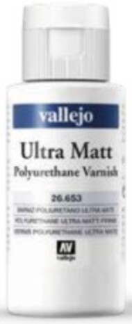  Vallejo Paints  NoScale 60ml Bottle Polyurethane Ultra Matte Varnish VLJ26653