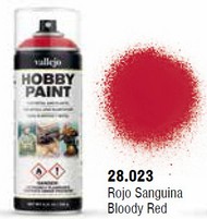  Vallejo Paints  NoScale Bloodly Red Fantasy Solvent-Based Acrylic Paint 400ml Spray VLJ28023