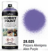  Vallejo Paints  NoScale Alien Purple Fantasy Solvent-Based Acrylic Paint 400ml Spray VLJ28025