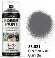  Vallejo Paints  NoScale Gunmetal Fantasy Solvent-Based Acrylic Paint 400ml Spray VLJ28031