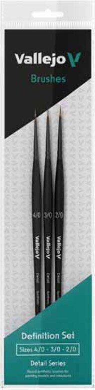Detail Definition Round Synthetic Brush Set: 4/0 #VLJ2990