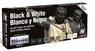  Vallejo Paints  NoScale 17ml Bottle Blacks & Whites Model Color Paint Set (8 Colors) VLJ70151