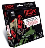 Vallejo Paints  NoScale 17ml Bottle Hellboy w/Resin Figure Model Color Paint Set (8 Colors) for Board Game VLJ70187