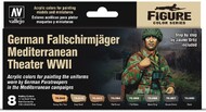  Vallejo Paints  NoScale 17ml Bottle Figure WWII German Fallschirmjager Mediterranean Theater Uniforms Model Color Paint Set (8 Colors) VLJ70188