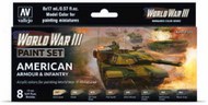 American Armour & Infantry WWIII Wargames Paint Set (8 Colors) #VLJ70220