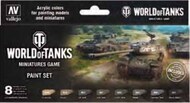  Vallejo Paints  NoScale 17ml Bottle World of Tanks Miniatures Game Paint Set (8 Colors) VLJ70245