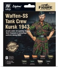 17ml Bottle Waffen SS Tank Crew Kursk 1943 Figures Model Color Paint Set (8 Colors)* #VLJ70249