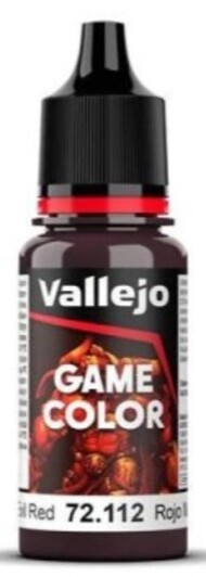  Vallejo Paints  NoScale 18ml Bottle Evil Red Game Color VLJ72112