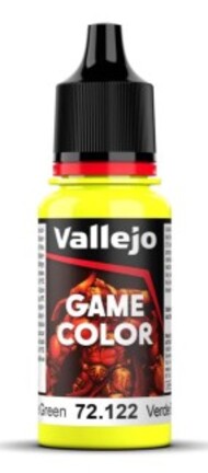  Vallejo Paints  NoScale 18ml Bottle Bile Green Game Color VLJ72122