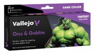 18ml Bottle Fantasy Orcs & Goblins Game Color Paint Set (8 Colors) #VLJ72192