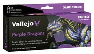 18ml Bottle Fantasy Purple Dragons Game Color Paint Set (8 Colors) #VLJ72194