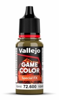  Vallejo Paints  NoScale 18ml Bottle Vomit Special FX Game Color VLJ72600