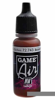  Vallejo Paints  NoScale 17ml Bottle Beasty Brown Game Air VLJ72743