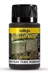  Vallejo Paints  NoScale 40ml Bottle Russian Splash Mud Weathering Effect VLJ73802