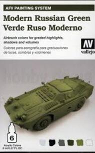  Vallejo Paints  NoScale 8ml Bottle Modern Russian Green AFV Paint Set (6 Colors) VLJ78408