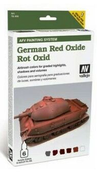 8ml Bottle German Red Oxide AFV Paint Set (6 Colors) #VLJ78411