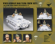  Valkyrie Miniature  1/35 WW2 German DAK Tank Crew Figure Set 1 VLK35006VW