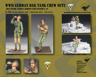  Valkyrie Miniature  1/35 WW2 German DAK Tank Crew Figure Set 2 VLK35010VW