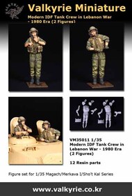  Valkyrie Miniature  1/35 Modern IDF Tank Crew in Lebanon War-1980 Era (2 Figure Set) VLKVM35011
