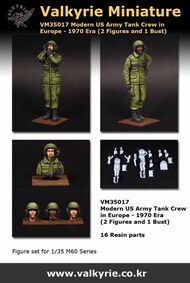  Valkyrie Miniature  1/35 Modern US Army Tank Crew in Europe 1970 Era (2 Figure/1 Bust Set) VLKVM35017