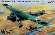  Valom Models  1/72 Fokker F.VIIb/3m Spanish Civil War: Republica VAL72054