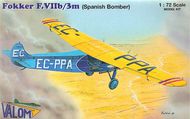 Fokker F.VIIb/3m Bombers: Spanish/Croatian #VAL72064