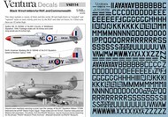  Ventura  1/48 Black 18 inch letters for RAF, and Commonwealth VA48114