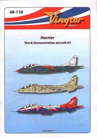  Vingtor - late sheets  1/48 BAe Harrier - Test & demonstration aircraft # 3 VTH48-118