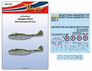  Vingtor - late sheets  1/48 de Havilland Vampire FB.52 - RNAF VTH48-152