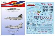  Vingtor Decals  1/48 Lockheed Martin F-16AM/BM - RNoAF 40 years in service VTH48-155