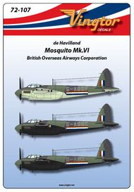 de Havilland Mosquito Mk.VI, British Overseas Airways Corporation #VTH72107