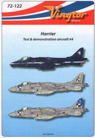  Vingtor - late sheets  1/72 BAe Harrier - Test & demonstration aircraft #4 VTH72122