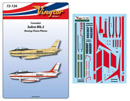  Vingtor - late sheets  1/72 Canadair Sabre Mk.5 - Boeing Chase Planes VTH72126