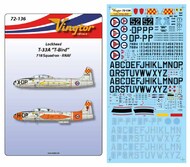  Vingtor Decals  1/72 Lockheed T-33A 'T-Bird', 718 Sqn. RNAF VTH72136