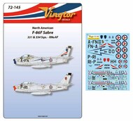  Vingtor - late sheets  1/72 North-American F-86F Sabre, 331 & 334 Sqns. RNoAF VTH72145
