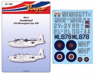  Vingtor - late sheets  1/72 Short Sunderland - 330 (Norwegian) Sqn. RAF VTH72149