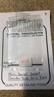  Waldron Accessories  NoScale No. 53 Drill WR0091