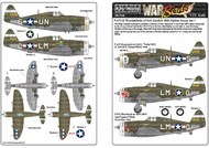  Kits-World/Warbird Decals  1/72 Republic P-47C/Ds Thunderbolts of the 56th Fighter Group WBS172245