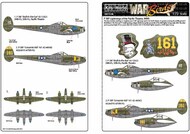  Kits-World/Warbird Decals  1/72 Lockheed P-38 Lightnings WBS172248