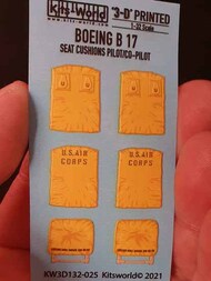  Kits-World/Warbird Decals  1/32 Boeing B-17F/B-17G Flying Fortress Seat Cushions WBS3D132025