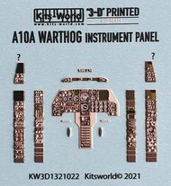  Kits-World/Warbird Decals  1/32 Fairchild A-10A Thunderbolt II Warthog Full colour Instrument Panel WBS3D1321022