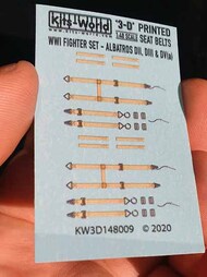  Kits-World/Warbird Decals  1/48 WWII 3D Full colour seatbelts . WWI Albatros Fighter Set - D.II, D.III, D.V WBS3D148009