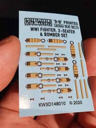  Kits-World/Warbird Decals  1/48 WWI German Fighter Set - 2-Seater and Bomber Set 3D Full colour seatbelts . WBS3D148010